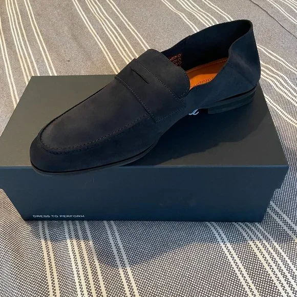 Wolf and Shepherd Navy Monaco Loafer, Size 11.5 Monaco Loafer | Italian Suede Slip-Ons | WOLF & SHEPHERD  main image 2